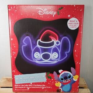 Disney Christmas Stitch Neon Light Wall Decor - NEW / SEALED